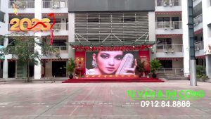 Trường THCS Thanh Xuân | D&Q thi công dự án màn hình LED P3.076 ngoài trời tại sân Trường học