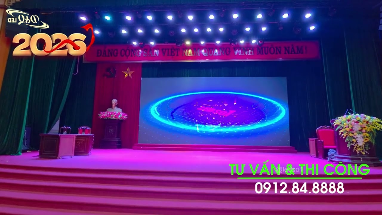 UBND Xã Tiên Du - Bắc Ninh | Dự án Thầu Màn hình LED Trong Nhà P1.86 thi công lắp đặt DQ