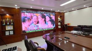 Xí Nghiệp Xăng Dầu K131 | D&Q thi công dự án thầu màn hình LED GOB P1.86 phòng Họp trực tuyến